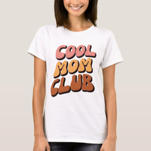 Retro Cool Mütter Club in Groovy Waves T-Shirt