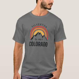 Retro Cool Silverton Colorado Rocky Mountains Nove T-Shirt