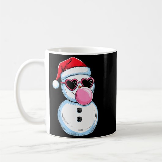 Retro Cool Snowman With Sungles Christmas Blowing Kaffeetasse (Links)