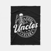 Retro Cool Uncles Club Funny New Uncle Men Skeleto Fleecedecke (Vorderseite)