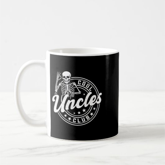 Retro Cool Uncles Club Funny New Uncle Men Skeleto Kaffeetasse (Links)