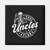 Retro Cool Uncles Club Funny New Uncle Men Skeleto Magnet (Vorne)