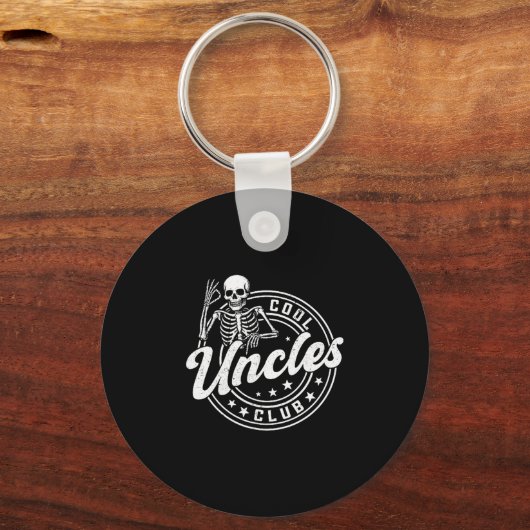 Retro Cool Uncles Club Funny New Uncle Men Skeleto Schlüsselanhänger (Vorderseite)