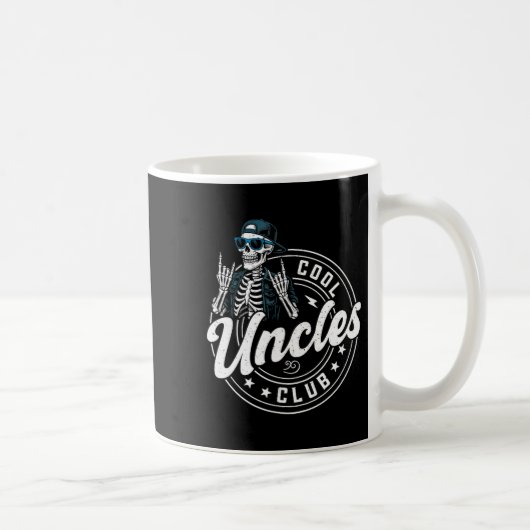 Retro Cool Uncles Club Funny Skeleton New Uncle Me Kaffeetasse (Rechts)