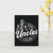 Retro Cool Uncles Club Funny Skeleton New Uncle Me Karte (Gelbe Blume)