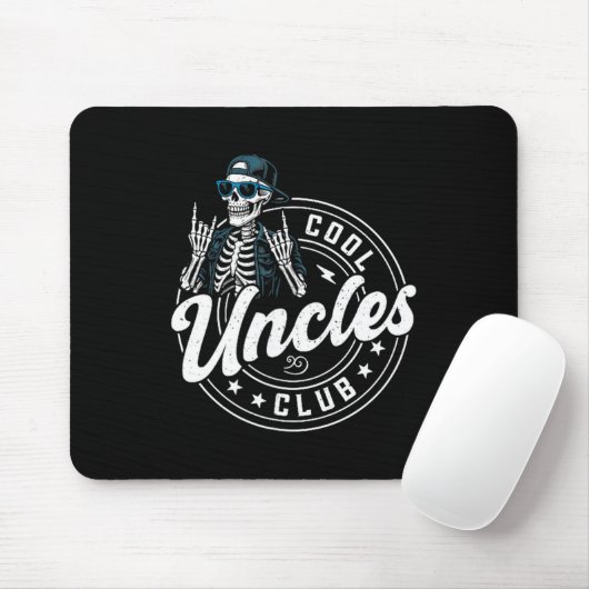 Retro Cool Uncles Club Funny Skeleton New Uncle Me Mousepad (Mit Mouse)