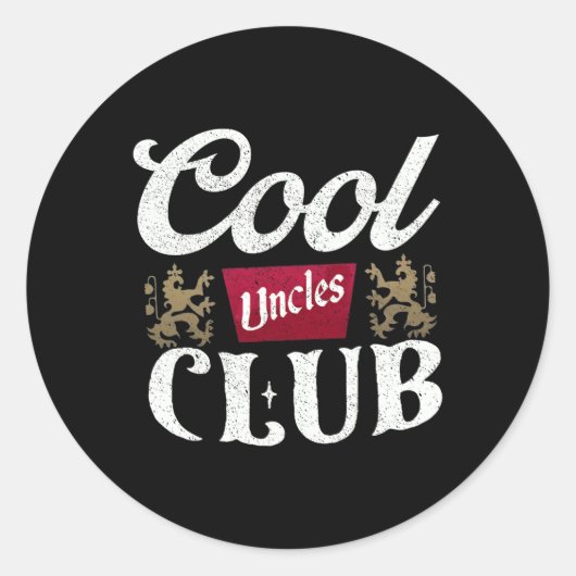 Retro Cool Uncles Club MASI - The Restaurant Risto Runder Aufkleber (Vorderseite)