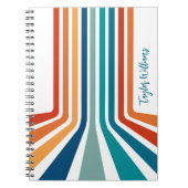 Retro Coole Bent Strips mit Ihrem Namen Notizblock (Vorderseite)