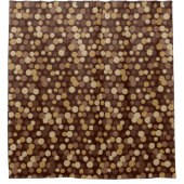 Retro Coole braune Punkte Badezimmer Dusche Vorhan Duschvorhang (Vorderseite)