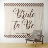 Retro Coole Braut zu Brautparty Hintergrund Wandteppich (Beispiel (Horizontal))