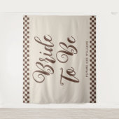 Retro Coole Braut zu Brautparty Hintergrund Wandteppich (Vorderseite)