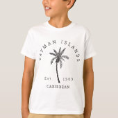 Retro Coole Cayman Islands Original Beach Palm Tre T-Shirt (Vorderseite)