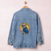 Retro Coole französische Bulldog Denim Jacket Jeansjacke (Hangar)