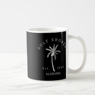 Retro Coole Golfküste Al Beach Palm Tree Grafik Kaffeetasse