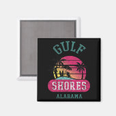 Retro Coole Golfküste Original Alabama Beach Grap Magnet (Vorderseite/Rückseite)