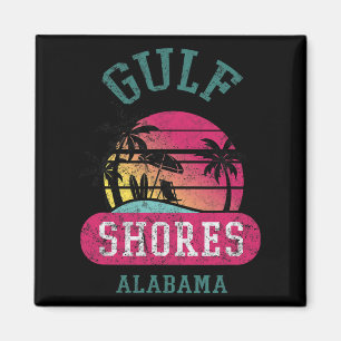 Retro Coole Golfküste Original Alabama Beach Grap Magnet