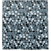 Retro Coole Graupunkte Badezimmer Dusche Vorhang (Vorderseite)