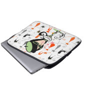 Retro Coole Katzen von Paris Laptopschutzhülle (Vorne Knopf)