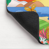 Retro Coole Landschaft Mousepad (Ecke)