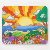 Retro Coole Landschaft Mousepad (Vorne)