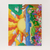 Retro Coole Landschaft Puzzle (Vertikal)