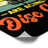 Retro Coole Leute beim Discgolf-Ace Poster (Ecke)