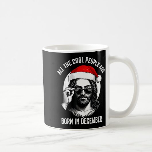 Retro Coole Leute Werden Im Dezember Christlich C  Kaffeetasse (Rechts)