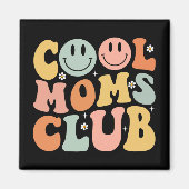 Retro Coole Mamas Club Mama Smile Happy Face Mütte Magnet (Vorne)