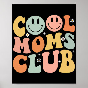 Retro Coole Mamas Club Mama Smile Happy Face Mütte Poster