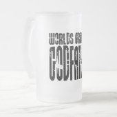 Retro coole Paten: Der bestste Pate der Welt Mattglas Bierglas (Vorderseite Links)