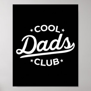Retro Coole Väter Club Lustiger Vater Tasche Vater Poster