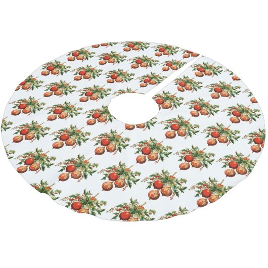 Retro Coole Weihnachtsbaumdekoration Muster Polyester Weihnachtsbaumdecke (Schrägansicht)