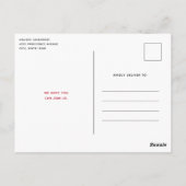 Retro Coole Weihnachtsbaumdekoration Party Postkarte (Rückseite)