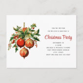 Retro Coole Weihnachtsbaumdekoration Party Postkarte (Vorderseite)