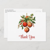 Retro Coole Weihnachtsbaumdekorationen Danke Postkarte (Vorne/Hinten)