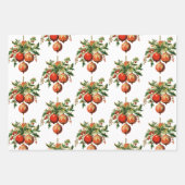 Retro Coole Weihnachtsbaumdekorationen Geschenkpapier Set (Vorderseite)