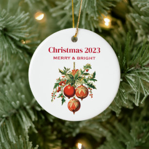 Retro Coole Weihnachtsbaumdekorationen Keramik Ornament