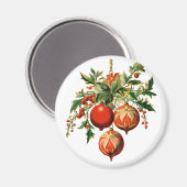 Retro Coole Weihnachtsbaumdekorationen Magnet (Vorderseite/Rückseite)