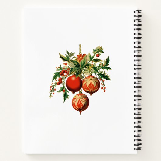 Retro Coole Weihnachtsbaumdekorationen Notizblock (Rückseite)