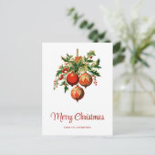 Retro Coole Weihnachtsbaumdekorationen Postkarte (Stehend Vorderseite)