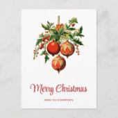 Retro Coole Weihnachtsbaumdekorationen Postkarte (Vorderseite)