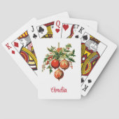 Retro Coole Weihnachtsbaumdekorationen Spielkarten (Rückseite)