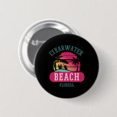 Retro Cooler Clearwater Beach Original Florida Bea Button (Vorne & Hinten)
