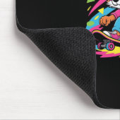 Retro Cooler Fuchs Skateboarder Funky Vintage Skat Mousepad (Ecke)