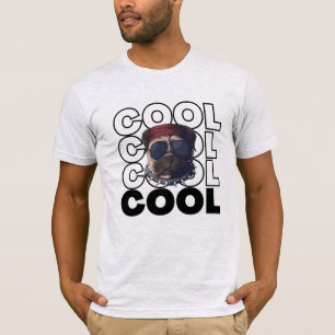 Retro Cooler Mops-Hund Liebhaber Grafik T-Shirt