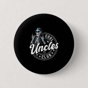 Retro Cooler Onkel Club Lustiger Skelett Neuer Onk Button