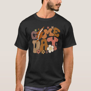 Retro-cooler Spieltag Blitz-Fußball-Blitz Fuß T-Shirt