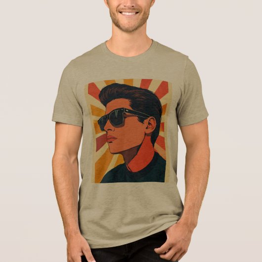 Retro Cooler Typ Tri-Blend Shirt (Vorderseite)