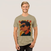 Retro Cooler Typ Tri-Blend Shirt (Vorderseite voll)