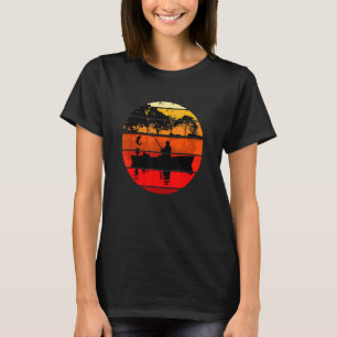 Retro Cooles Angelboot Bass Fliegenfischen Fischer T-Shirt
